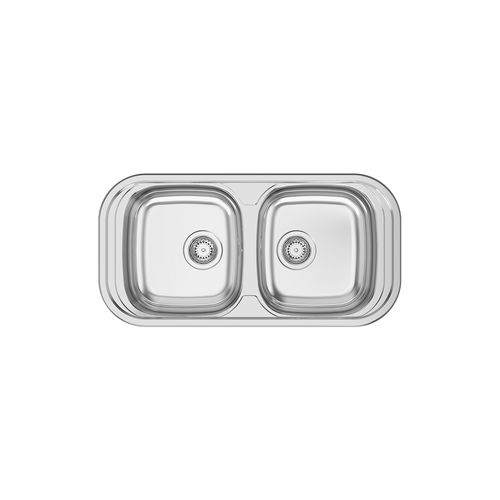 Кухонная раковина 2 чаши - SEVILLA BB - RODI HOME – kitchen sinks and accessories - без сушки / из полированной нержавеющей стали / встраиваемая сверху