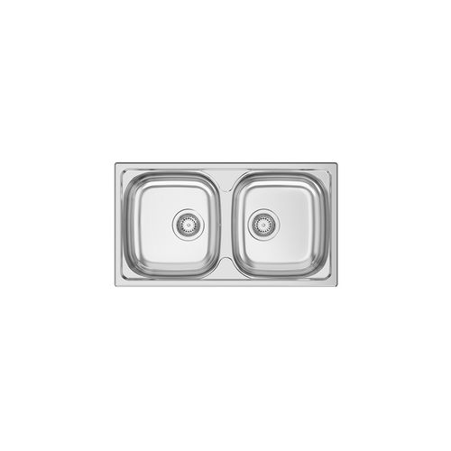 Кухонная раковина 2 чаши - OKIO LINE 78 BB - RODI HOME – kitchen sinks and accessories - без сушки / из нержавеющей стали / из полированной нержавеющей стали