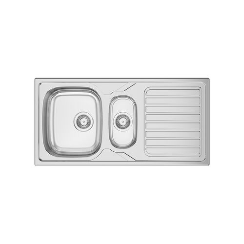 Кухонная раковина 2 чаши - OKIO LINE 100 - RODI HOME – kitchen sinks and accessories - с сушкой / из нержавеющей стали / из полированной нержавеющей стали