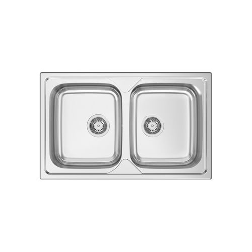 Кухонная раковина 2 чаши - OKIO PLUS 80 BB - RODI HOME – kitchen sinks and accessories - без сушки / из полированной нержавеющей стали / встраиваемая сверху