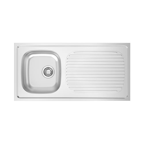 Кухонная раковина 1 чаша - SIT ON 1000×500 B - RODI HOME – kitchen sinks and accessories - с сушкой / из нержавеющей стали / встраиваемая сверху