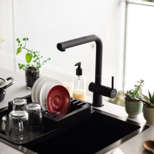 Настольный однорычажный смеситель - LINE MN 807 B - RODI HOME – kitchen sinks and accessories - из нержавеющей стали / для кухни / 1 отверстие