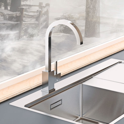 Настольный однорычажный смеситель - BOX QS 2003 - RODI HOME – kitchen sinks and accessories - из нержавеющей стали / для кухни / 1 отверстие