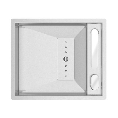 Кухонная раковина 1 чаша - INVISIBLE 40 - RODI HOME – kitchen sinks and accessories - без сушки / из матового алюминия / встраиваемая сверху