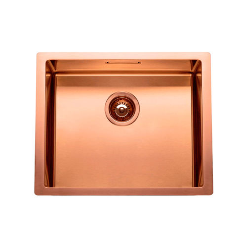 Медная кухонная раковина - BOX LUX 50 - RODI HOME – kitchen sinks and accessories - 1 чаша / без сушки / из нержавеющей стали