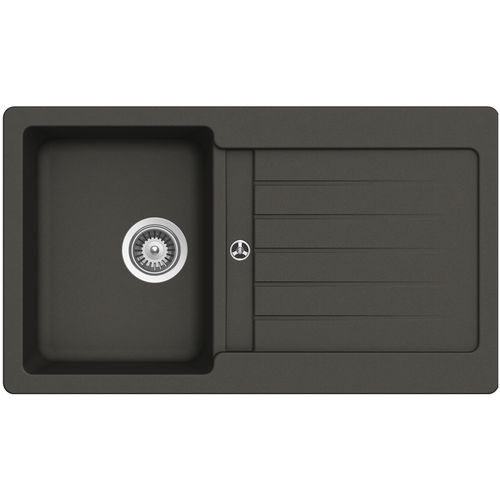 Кухонная раковина 1 чаша - 86 ASPHALT - RODI HOME – kitchen sinks and accessories - с сушкой / из композита / встраиваемая сверху