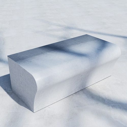 Современная общественная скамейка - WAVE : 104 / 105 / 106 - SIT Urban Design - из стеклобетона
