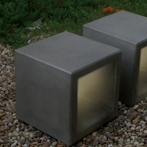 Современный табурет - OUTLINE : 537.L - SIT Urban Design - из бетона / с подсветкой / квадратный