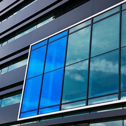 Декоративная пленка для окна - AZUR 80 XC - SolarScreen International - для фасада / для приклеивания на стекло / из ПЭТФ