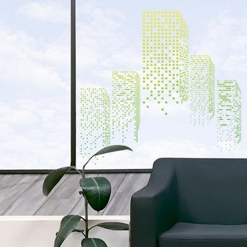 Декоративная пленка для приклеивания на стекло - MAT OPAL - SolarScreen International - из ПЭТФ / клейкая / устойчивая к УФ