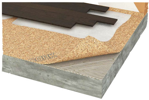 Листовая упругая подкладка - ACOUSTICORK T11 - Total Vibration Solutions TVS - из пробковой ткани