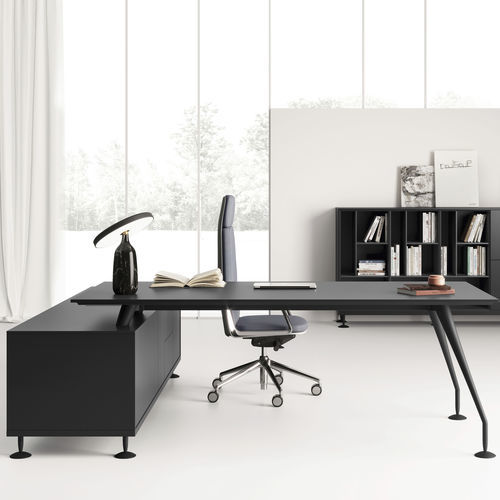 Директорский рабочий стол - TRENDY - UFFICIO DESIGN ITALIA - напольный / современный / из алюминия