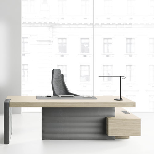 Директорский рабочий стол - CONTACT - UFFICIO DESIGN ITALIA - напольный / современный / из дерева