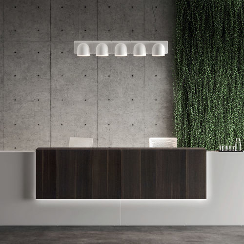 L-образная административная стойка - MODULAR - UFFICIO DESIGN ITALIA - в форме U / из дерева / из меламина