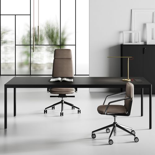Директорский рабочий стол - ROUND - UFFICIO DESIGN ITALIA - напольный / несколько мест / современный