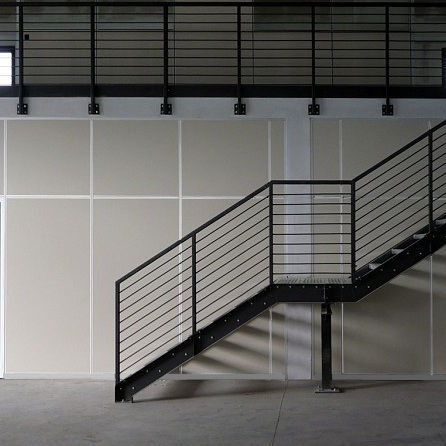 Фиксированная перегородка - INDUSTRIAL - UFFICIO DESIGN ITALIA - стеклянная / деревянная / из металла