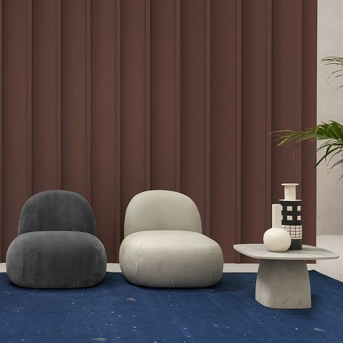 Современное низкое кресло - PAFFO - UFFICIO DESIGN ITALIA - из ткани / серое / белое
