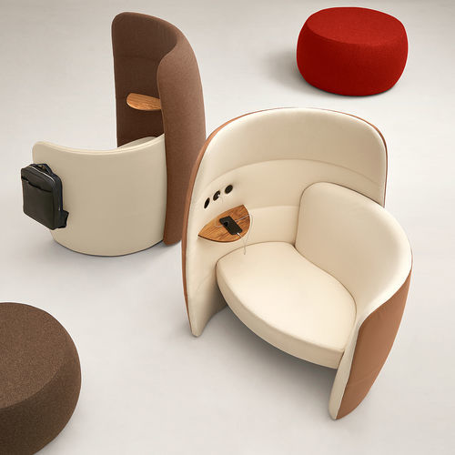 Современное кресло - PHONE - UFFICIO DESIGN ITALIA - из ткани / из металла / с пюпитром