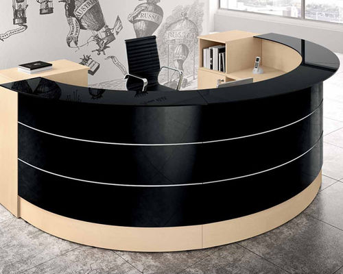 Полукруглая административная стойка - ARKO - UFFICIO DESIGN ITALIA - угловая / модульная / из ламината