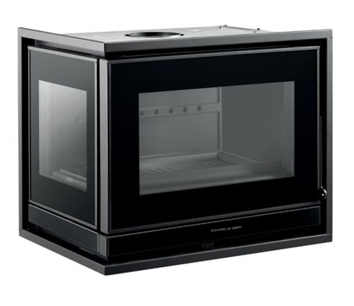 Угловая топка для камина - 800 FV BI VISION - Richard le Droff - дровяная