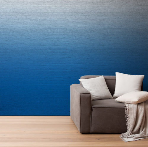 Современный обои - COBALT - CALICO WALLPAPER - однотонный / имитация ткани / синий