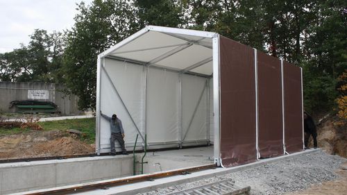 Временное здание - 064 - HALTEC - из металла / металлический каркас / для профессионального использования