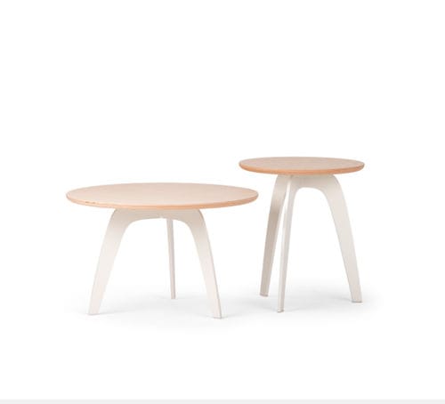 Современный журнальный столик - MILLEPIEDI - True Design srl - из дерева / с основанием из металла / круглый