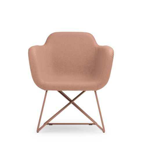 Современное кресло для посетителей - SLIGHT - True Design srl - из ткани / из кожи / из губки