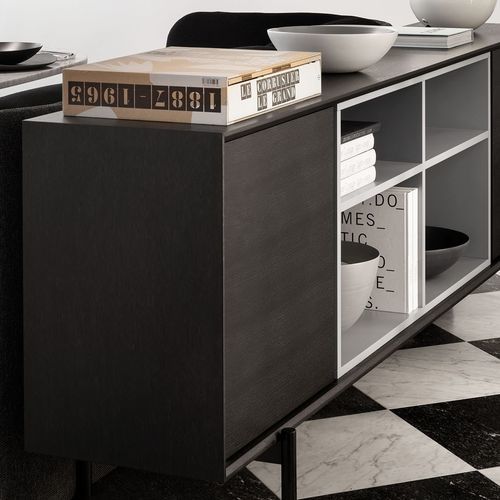 Модульный книжный шкаф - BLADE  - True Design srl - низкий / минималистский дизайн / для профессионального использования