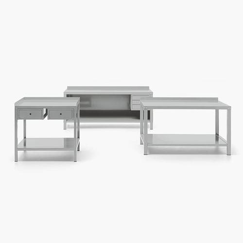 Современный стол - SET - FANTIN SRL - из нержавеющей стали / из листового металла / прямоугольный