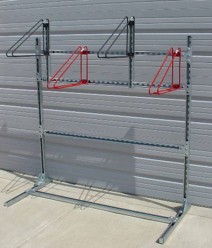 Напольная парковка для велосипедов - WALLRACK™ : SINGLE-SIDED - CycleSafe - для интерьера / из гальванизированной стали / для профессионального использования
