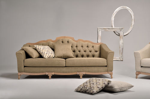 Стилизованный диван - CHARME - Veneta Sedie - с подлокотниками / коричневый / из дерева