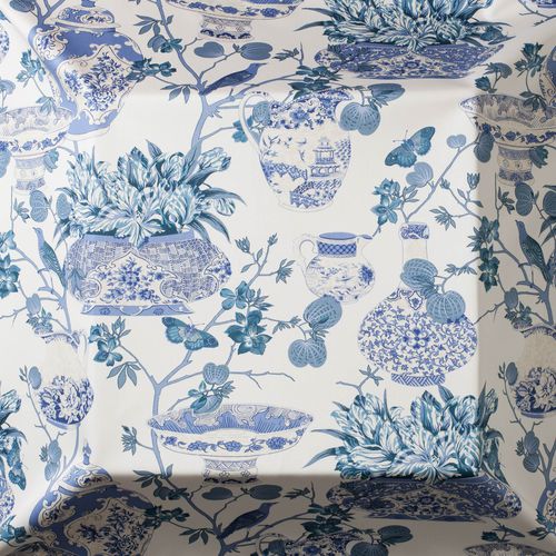 Обивочная ткань - BUTTERFLY SATIN - Equipo DRT - для штор / с рисунком / из хлопка