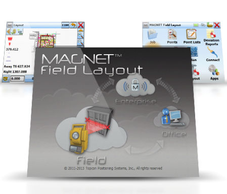 Программное обеспечение для разработки - MAGNET FIELD LAYOUT - Topcon Positioning Systems Inc - для управления данными