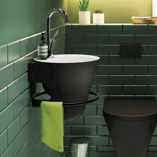 Подвесной умывальник для рук - CONE - DECOTEC - конический / из Solid Surface / со встроенными полотенцесушителями