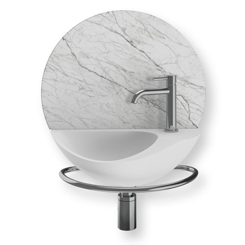 Подвесной умывальник для рук - BULLI - DECOTEC - из Solid Surface / со встроенными полотенцесушителями