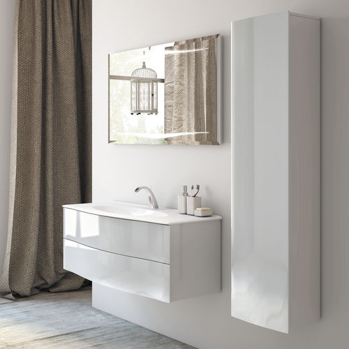 Двойная тумба под умывальник - EPURE - DECOTEC - подвесная / из дерева / из Solid Surface