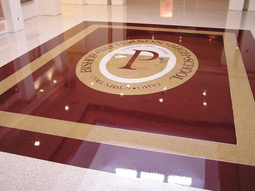 Напольное покрытие из эпоксидной смолы - KEY EPOXY TERRAZZO - Key Resin Co. - для сектора услуг / покрытое воском / имитация вощеного бетона