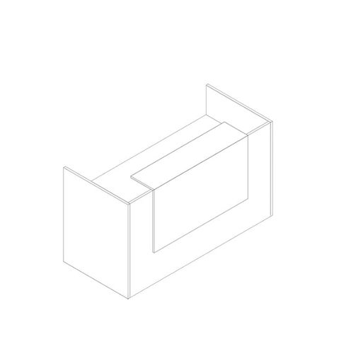 Административная стойка из клена - D8468KKVD - TECNOTELAI - из стекла / из меламина