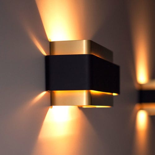 Настенный светильник стиль Ар-деко - AMB - atelier moderniste - для интерьера / из алюминия / прямоугольный