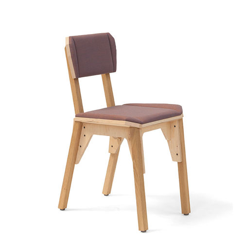 Современный cтул для столовых - 's-Chair by Jeroen Wand - VIJ5 - для интерьера / из ткани / из фанеры
