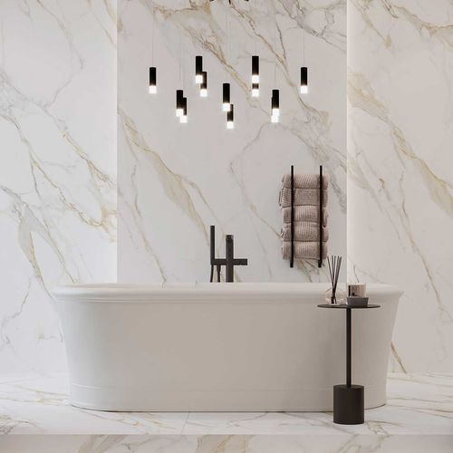 Декоративная панель для настила - Calacatta Roma - NEOLITH - настенная / для мебели / для кухни