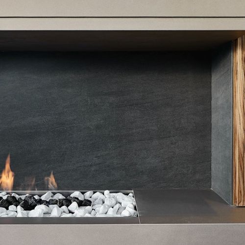 Декоративная панель для настила - Basalt Black - NEOLITH - настенная / для отделки фасадов / для защиты от УФ