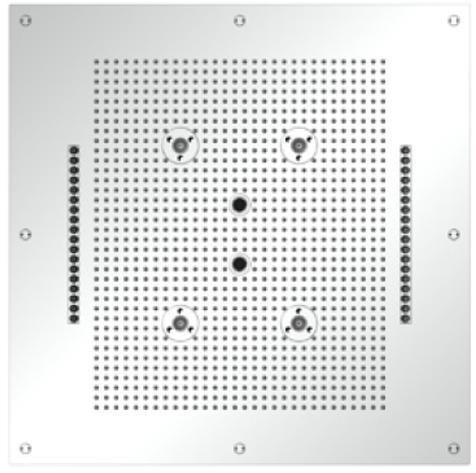 Встраиваемая лейка для душа в потолок - SENSE PRO - ASTRALPOOL - квадратная / со встроенным освещением / термостатическая