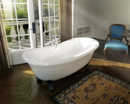 Овальная ванна - VERSAILLES - MAAX bathroom - на ножках / из акрила / белая
