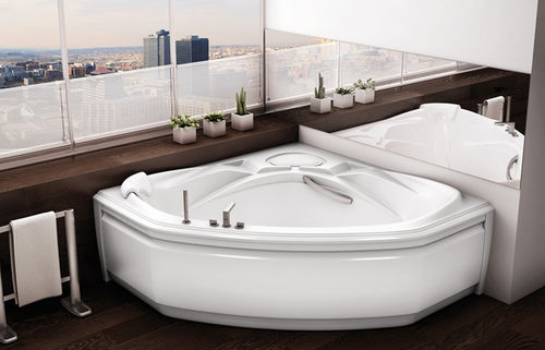 Угловая ванна - INFINITY - MAAX bathroom - из акрила / белая