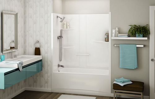 Прямоугольная ванна с душем - ALLIA TS-6032 - MAAX bathroom - встраиваемая / из акрила