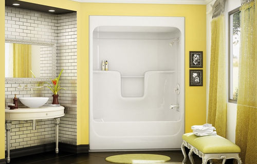Прямоугольная ванна с душем - CALYPSO - MAAX bathroom - встраиваемая / из акрила