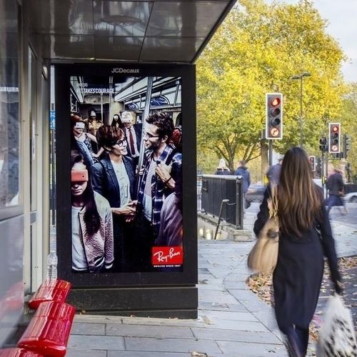 Настенное информационное табло - JCDecaux - Mobilier Urbain - для наружного применения / подвижный / LED