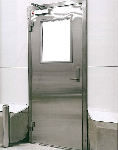Створчатое промышленные ворота - MH0501I - DAN-doors - из нержавеющей стали / изоляционное / для пищевой промышленности